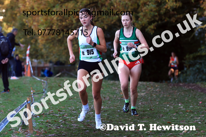 Senior Womens 2025 National Cross Country Relays, Berry Hill Park, Mansfield. Photo: David T. Hewitson/Sports for All Pics